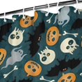 thumbnail image 3 of Halloween Spooky Icons Pattern Shower Curtain 36"x72" ,Bathroom Decorative Shower Curtains Set with 12 Hooks,Modern Waterproof Washable Shower Curtain, 3 of 6