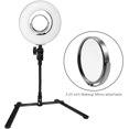 8 Inch Mirror Ring Light with Portable Tripod for Camcorders and