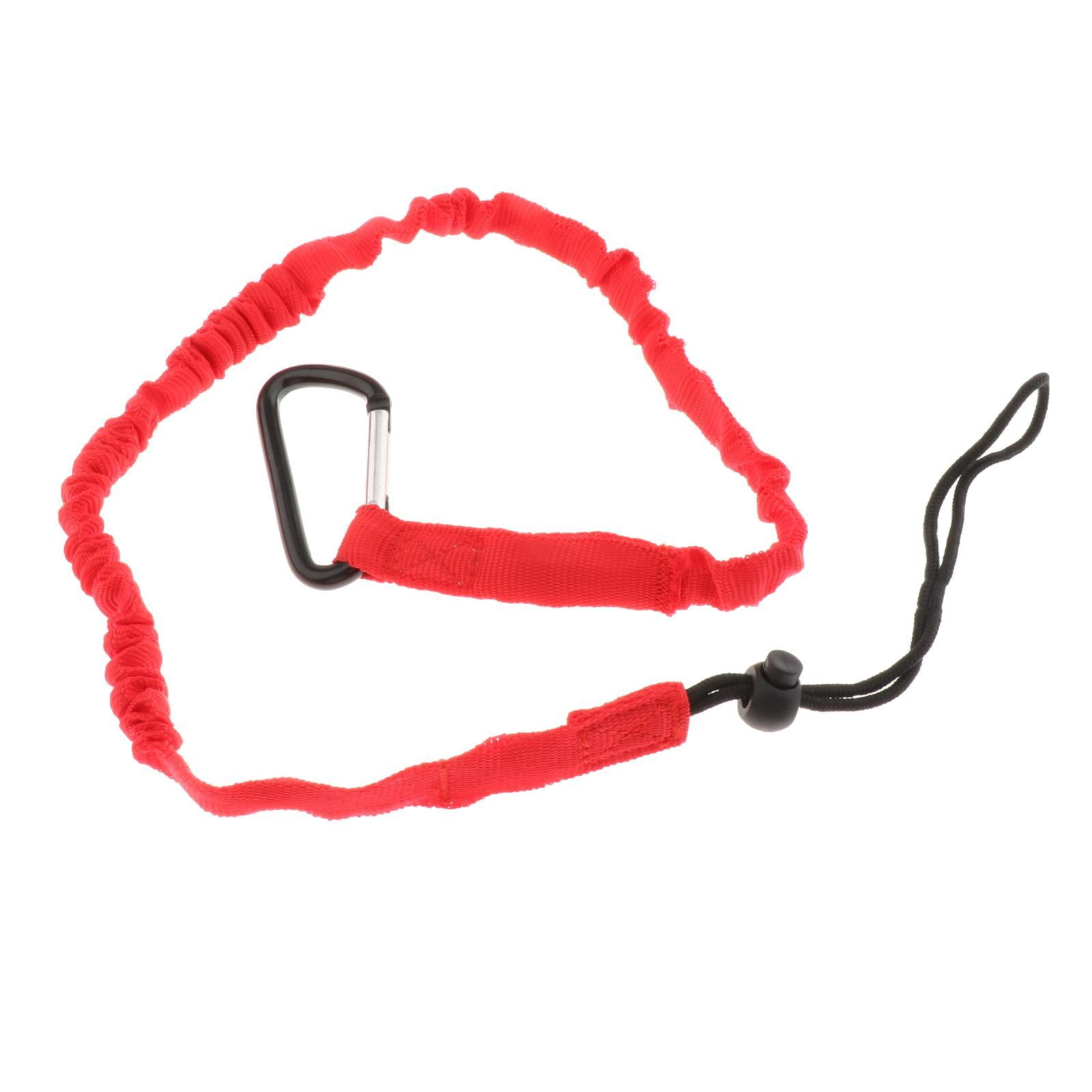 1x RED Kayak Paddle Leash Fishing Rod Holder Bungee Tie Rope Shock Cord Lanyard 