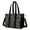 Black Cartoon Space, variant on Teacher Tote Bag,Black Colorful Dinosaurs Chalk Pattern Teacher Utility Tote Bag,Large Work Tote Bags for Women with Multiple Pockets,Top Zipper Closure,13.8x10.6x6.7 Inch