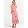 thumbnail image 5 of ANRABESS Women Summer Casual Sleeveless Crewneck Sundress Aline Flowy Tiered Maxi Long Beach Dress Vacation Outfits SmallPink, 5 of 12
