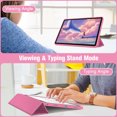 thumbnail image 3 of Fintie Hybrid Slim Case for Samsung Galaxy Tab A9+ / Tab A9 Plus 11 inch 2023 Model (SM-X210/X216/X218), Shockproof Cover with Clear Transparent Back Shell, Auto Wake/Sleep, Raspberry Glitter, 3 of 9
