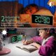 thumbnail image 3 of Digital Silent Non-Ticking Alarm Clock for Bedrooms, 7'Large LED Mirror Screen, 2 Brightness Mode, 12/24H, Temperature, Date, Night Light, Snooze, US, 3 of 5