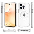 thumbnail image 4 of Dteck For iPhone 14 Plus,Shockproof Rubber Magnetic Mag Safe Transparent Acrylic TPU Case Cover,White, 4 of 4
