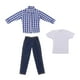 thumbnail image 3 of Traje de ropa para muñecos de hombre a escala 1/12, ropa para figuras de hombre a escala 1/12, ropa informal, traje de abrigo. azul largo, 3 of 9