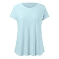 thumbnail image 5 of SNKSDGM Women's Plus Casual Easter Shirts Shirts for Women Summer Womens Fashion Casual Top O Neck T Shirts Summer Lace Sleeve Casual Loose T Shirts Top Plus Size Tops for Women 4X-5X Long, 5 of 6
