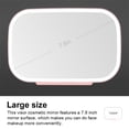 thumbnail image 1 of Car Sunshade Clip-on LED Makeup Mirror ABS Dimmable Cosmetic Mirrors USB Circle Light Low Power Consumption Automotive Accessory Pink, 1 of 9
