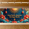thumbnail image 4 of LUUFILx Asian Pacific American Heritage Month Celebration Banner Backdrop Decorations Event Signage Cultural Festival Photography Props Party Supplies, 4 of 7