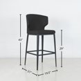 thumbnail image 2 of Cabo Contract Grade Upholstered Wingback Bar Stool (26-inch/ 29-inch), 2 of 2