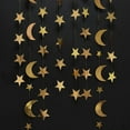 thumbnail image 6 of VONTER Gold Glitter Star Garland Star Moon Hanging Banner Hanging Moon Star Garland Banner Star Paper Garland Decor for Party Baby Shower/Wedding//Kids Room/Nursery/Ramadan EID/Graduation Decor, 6 of 8