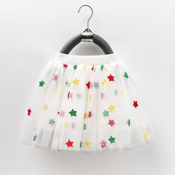Spazoro Toddler Girls Tutu Dance Skirts, Mesh Embroidery Bow Knot Tiered Skirt Princess Skirts for Child Girls White Size 3 T