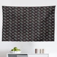 thumbnail image 1 of XOXO Tapestry, Love Design Striped Hearts and Kisses Abbreviation, Fabric Wall Hanging Decor for Bedroom Living Room Dorm, 2 Sizes, Dark Coral Charcoal Grey, by Ambesonne, 1 of 1