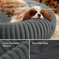 thumbnail image 3 of Cama para mascotas Bedsure Donut para perros pequeños, forro polar de pana, gris cálido, 3 of 7