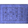 thumbnail image 1 of Ahgly Company Machine Washable Indoor Rectangle Oriental Blue Industrial Area Rugs, 7' x 9', 1 of 4