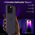 thumbnail image 5 of Designed for iPhone 14 Pro Case, with 2 x Screen Protector and Camera Lens Protector [Not Yellowing] Shockproof Protective Phone Case for iPhone 14 Pro 6.1 inch-Matte Purple, 5 of 13