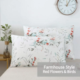 PERFEMET 100 Cotton Pillowcases 1000 Thread Count Floral Printed
