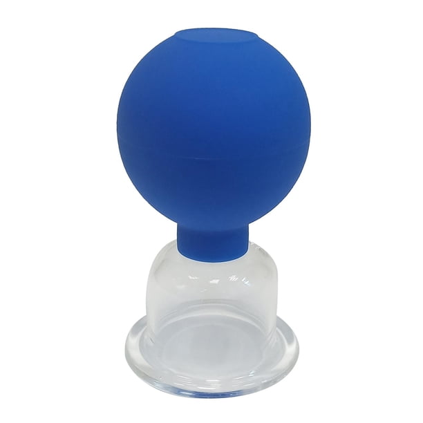 Ventosa de seguridad de silicona de vidrio para masaje facial, piernas, cuerpo, cara, piernas y espalda. 2.08 pulgadas
