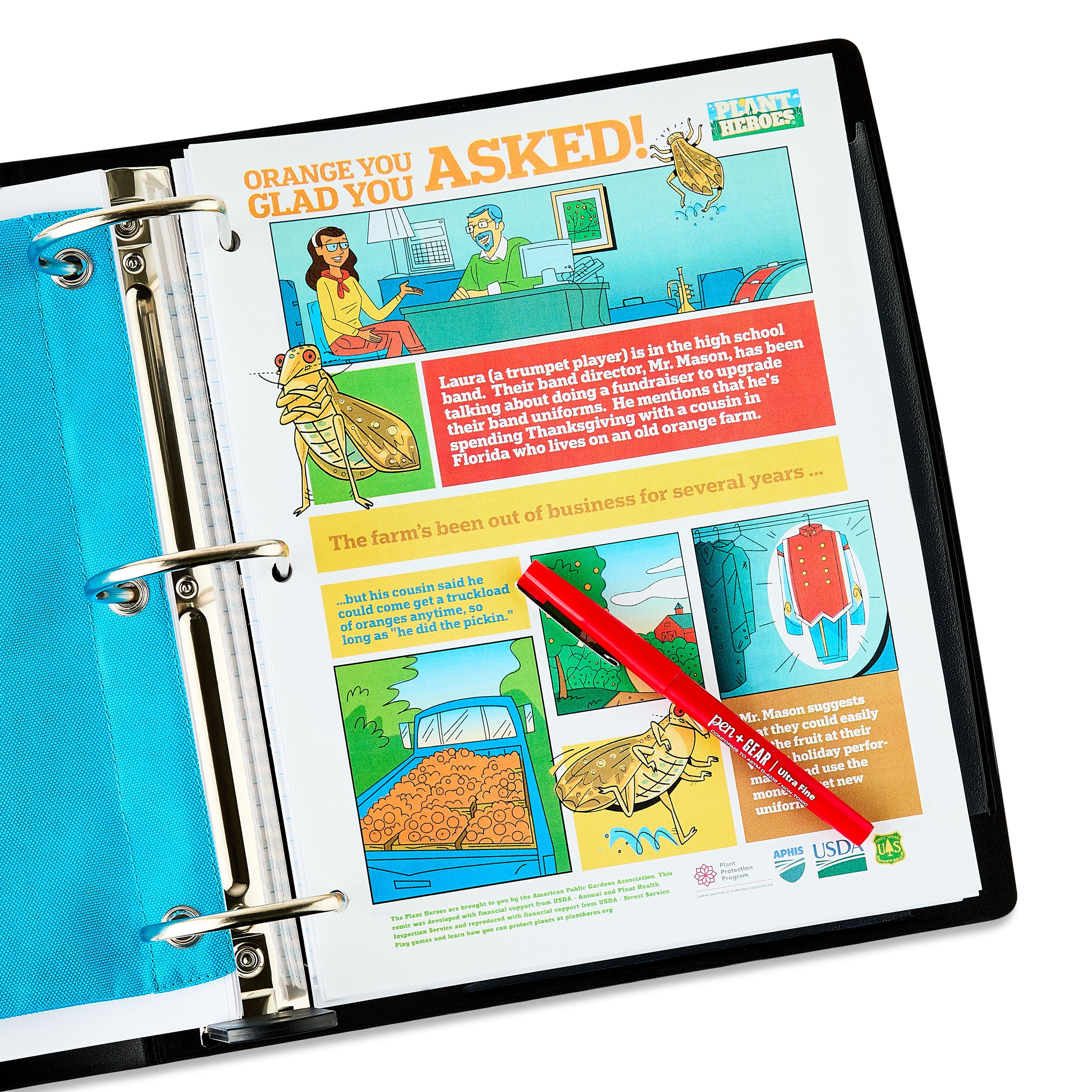 Pen+Gear 3" 3-Ring Standard Binder, Black