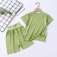 thumbnail image 3 of Gubotare Pajamas Kids Toddler Boys Pajamas Summer Pjs for Boy Jammies Train Sleepwear Short Sets Size 18-24 Months (Green,18-24 Months), 3 of 8