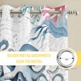 thumbnail image 6 of Octopus Coastal Kitchen Curtains Window Panels, Beach Nautical Ocean Coral Seahorse Vintage Insulated Window Treatment Curtain, Grommet Curtains for Bedroom/Living Room/Bathroom, 2 Piece 27.5"Wx39"L, 6 of 8