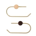 thumbnail image 3 of Japanese-style Wooden Paper Towel Holder Wall Brass Beech Black Walnut Toilet Paper Holder Bathroom Towel Hook Home Organization, 3 of 6