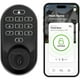 thumbnail image 1 of Kwikset Halo Keypad Wi-Fi Cerradura de puerta inteligente con manija y palanca de entrada Prescott, cerrojo electrónico, control remoto de aplicación sin necesidad de concentrador, níquel satinado, 1 of 5