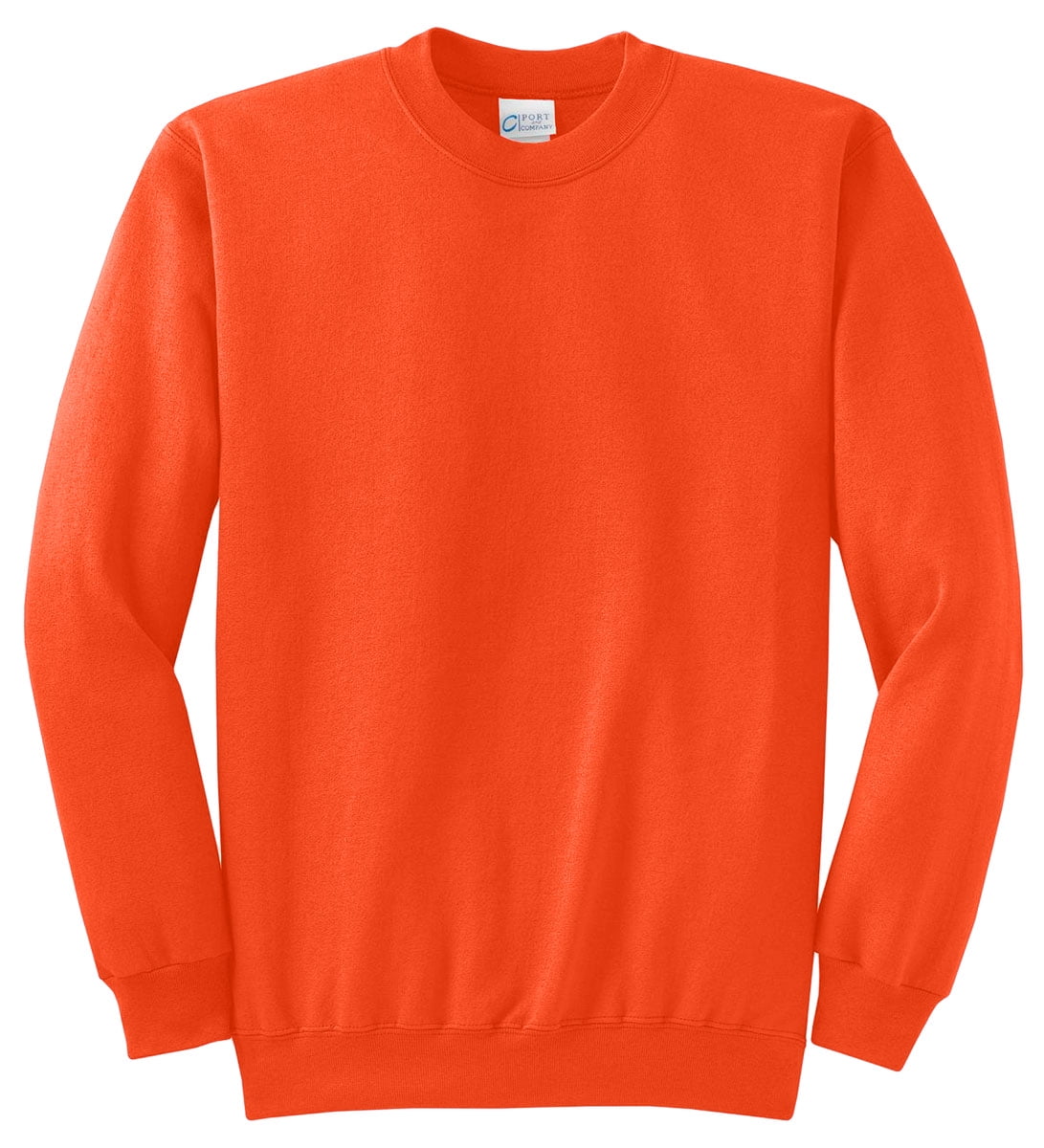 orange crew neck sweater mens