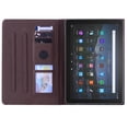 thumbnail image 4 of SaniMore Wallet Case for Amazon Fire HD10 2021/HD10 Plus 2021, PU Leather Magnetic Closure Cover Support Pencil Holder Card Slot & Adjustable Kickstand Full Body Protective Shell, Brown, 4 of 6