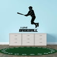 thumbnail image 3 of Sports Wall Decals for Boys Bedroom - Baseball Player Hitting Ball with Bat Player DIY & Creativity Boy Girl Bedroom Wall Sticker - Size: 32 In x 40 In, 3 of 5