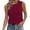 Wine, variant on DQRPSEETB Cami Tanks for Women Womens Casual Vest Summer Round Neck Sleeveless Waist Tie Solid Color Loose Fitting Shirt Tops for Women Trendy Summer
