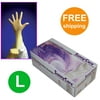 100 Pcs SunnyCare #6803 Latex Gloves Powder Free (Vinyl Nitrile Free) Size: Large