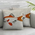 thumbnail image 3 of Many Fishes Think Differently Against The Current Fish Contrast Group Throw Pillow Covers Pillowcases Inch Linen Home Pillow Protector for Men Women, 3 of 5