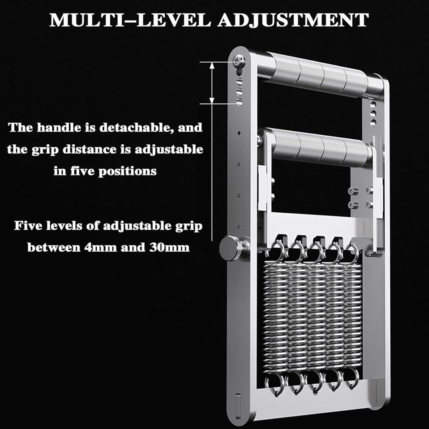 Hand Dynamometer, Electronic Hand Grip Strength Tester with 5 Springs and Counter, Five Levels Grip Distance Adjustable and Max Load 330Lbs / 150Kgs, Rapid Increase Of Wrist, for Muscle Building
