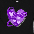 thumbnail image 4 of Inktastic Alzheimers Awareness Purple Ribbon Around Heart Boys or Girls Baby T-Shirt, 4 of 5