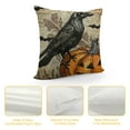 thumbnail image 4 of Fenyluxe Halloween Pillow Covers Vintage Scary Halloween Decorative Throw Pillows Cover Skull Pumpkin Owl Crow Pillow Cases Home Outdoor Sofa Couch Cushion Covers for Halloween Decor 20x20in, 4 of 5