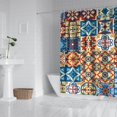 thumbnail image 2 of Multicolor Ethnic Geometric Patchwork Pattern Shower Curtain 72"x84" ,Bathroom Decorative Shower Curtains Set with 12 Hooks,Modern Waterproof Washable Shower Curtain, 2 of 6