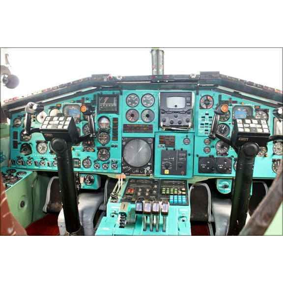 24"x36" Gallery Poster, Tupolev Ty-144 cockpit