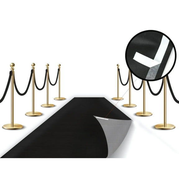 Black Carpet Floor Runner Party Decoration 100 GSM Fabric