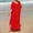 Red, variant on Rigardu swimsuit coverups for women 2023 Women's Beach Blouse Gown Loose Size Bohemian Long Skirt Bikini Dress cover ups for swimwear women Army Green One size