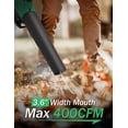 thumbnail image 3 of KIMO Cordless Leaf Blower, 20V 4.0Ah Battery Powered Blower Sweeper, 400CFM for Blowing Leaf/Snow, Dusting, Drying Car, Cleaning Garden/Patio/Lawn, 3 of 8