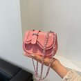 thumbnail image 3 of Bolso pequeño de moda simple con textura de color sólido, bolso de cadena para mujer, primavera 2025, nuevo bolso bandolera tipo sillín con todo incluido, 3 of 5
