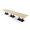 Blonde Surfside Ash w/Matte Black Base no Electric, variant on 16Ft Arc Rectangle Powered Modular Conference Table Square Metal Bases
