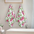 thumbnail image 3 of Wedding Flower Floral Hand Towels Tea Towel Kitchen Decor Set Absorbent Dish Towels Cooking Accessories Lint Free Hand Towels 2 PCS, 3 of 6