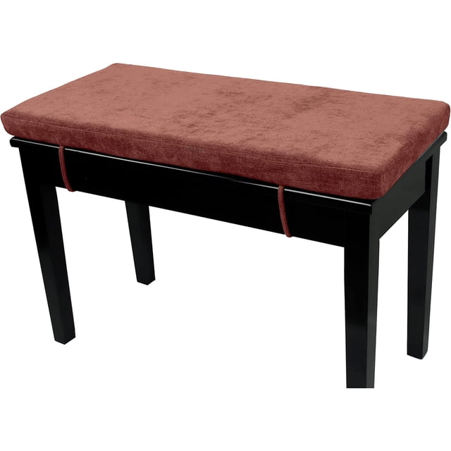 Piano Bench Cushion, Washable Bench Pad for Shoe Storage, Window, Piano, Dining 34"x14"x2" Brick Red