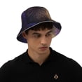 thumbnail image 4 of Fotbe Purple Flower Lazy Cat Sombrero Tipo Pescador con Estampado – Sombrero de Sol de Algodón de Moda para Playa, Golf, Pesca, 4 of 6