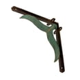 thumbnail image 2 of Zeckos Bronze and Verdigris Cast Iron Whale Tail Wall Shelf Brackets Set of 2, 2 of 7