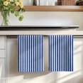 thumbnail image 7 of Dark Blue Striped Kitchen Towels Set of 3, Modern Beige Geometric Country Absorbent Dish Towels for Kitchen, Microfiber Hand Towel, Quick Drying Tea Towel for Cleaning Decorative Dishcloths, 7 of 7