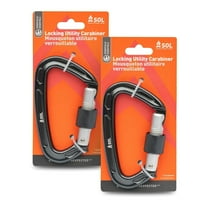 Survive Outdoors Longer Locking Utility Carabiner 10 cm - (Pack of 2)
