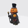thumbnail image 3 of Halloween Jack-O-Lantern Figurine, Scary Pumpkin Resin Statue, Halloween Decorations Indoor, Spooky Farmhouse Tiered Tray Decor for Indoor, Porch, Shelf, 3 of 5