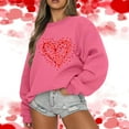 thumbnail image 3 of ZyeKqe Valentines Sweatshirt Women Fleece Lined Crewneck Loose Comfy Pullover Casual Graphic Printed Long Sleeve Tops, 3 of 6